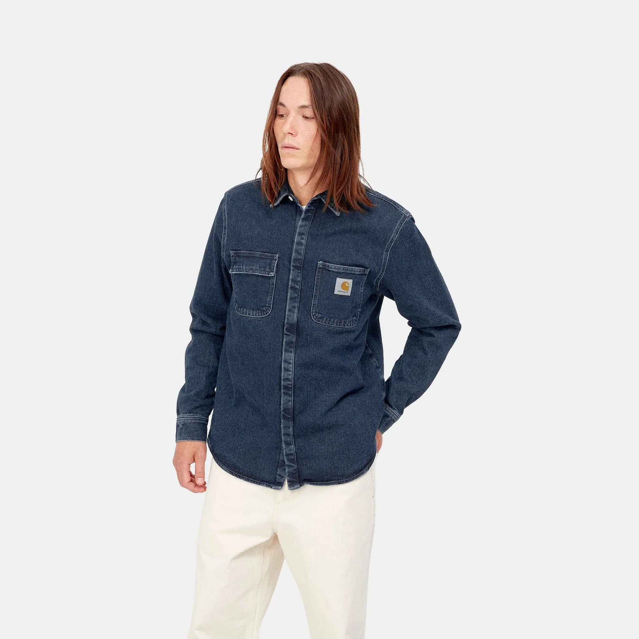 Carhartt WIP - Chemise Salinac - Blue Stone Washed