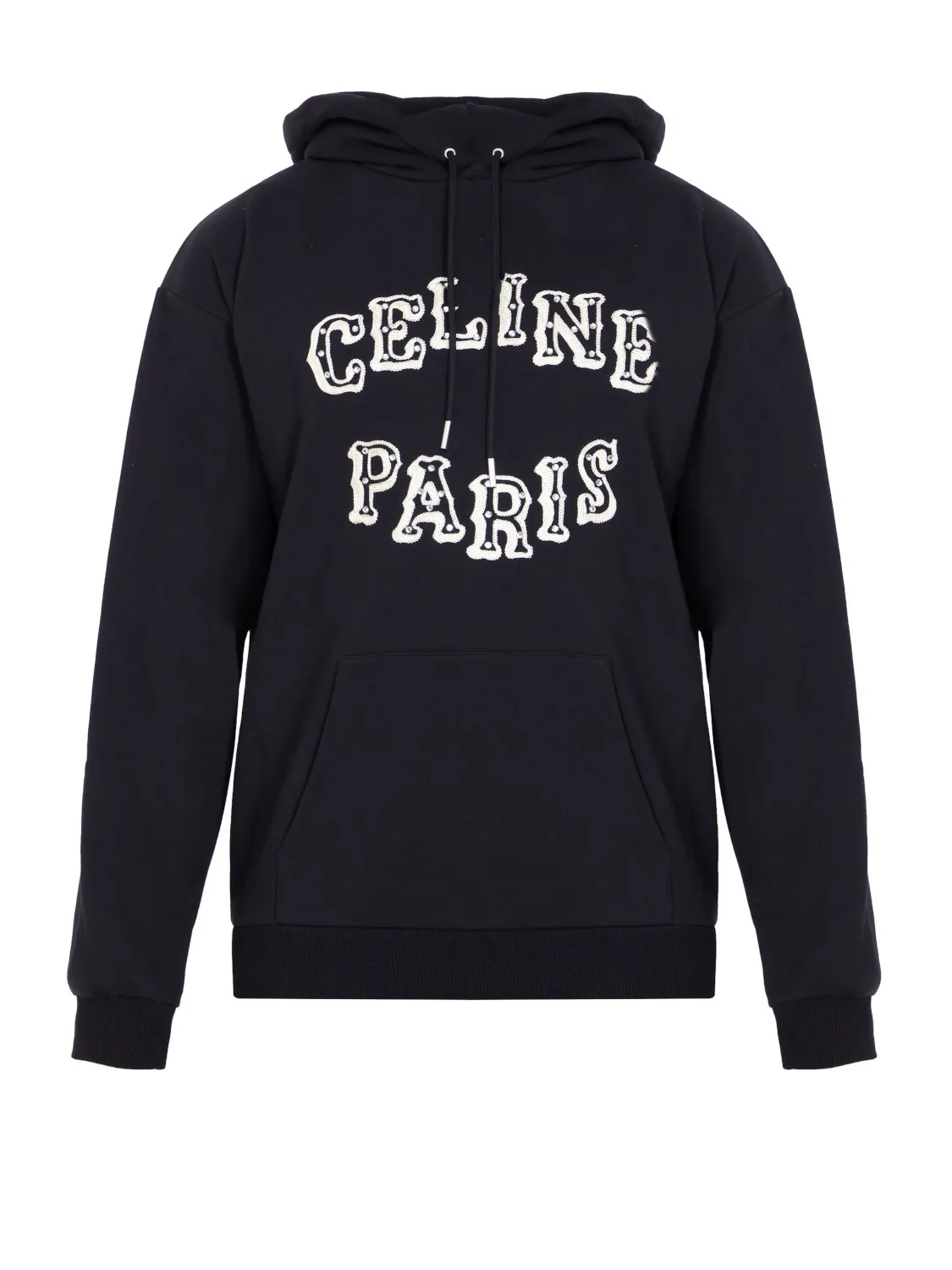 CELINE  |Long Sleeves Plain Cotton Logo Luxury Hoodies