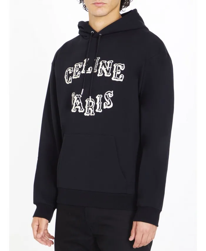 CELINE  |Unisex Long Sleeves Logo Luxury Hoodies