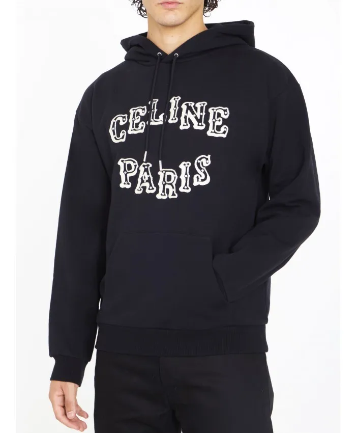 CELINE  |Unisex Long Sleeves Logo Luxury Hoodies