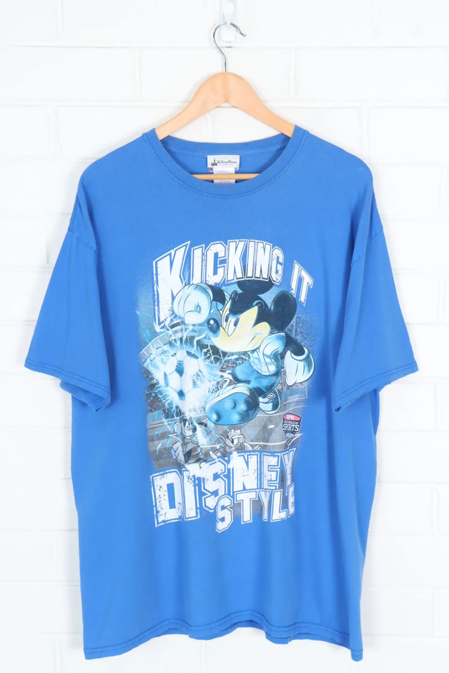 CHAMPION DISNEY Style Mickey Mouse ESPN Soccer Tee (XL)