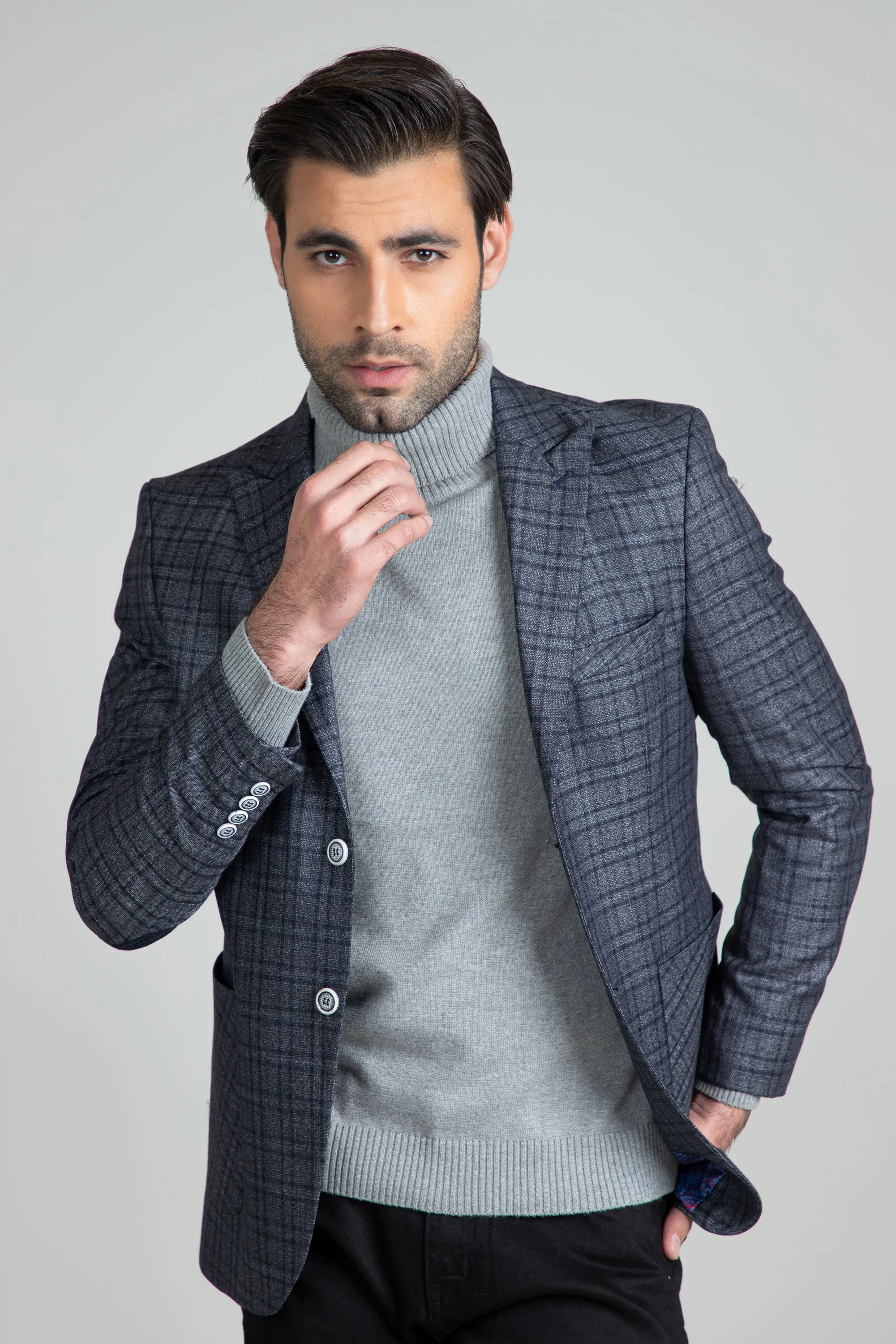 Charcoal Blazer-Made In Turkey