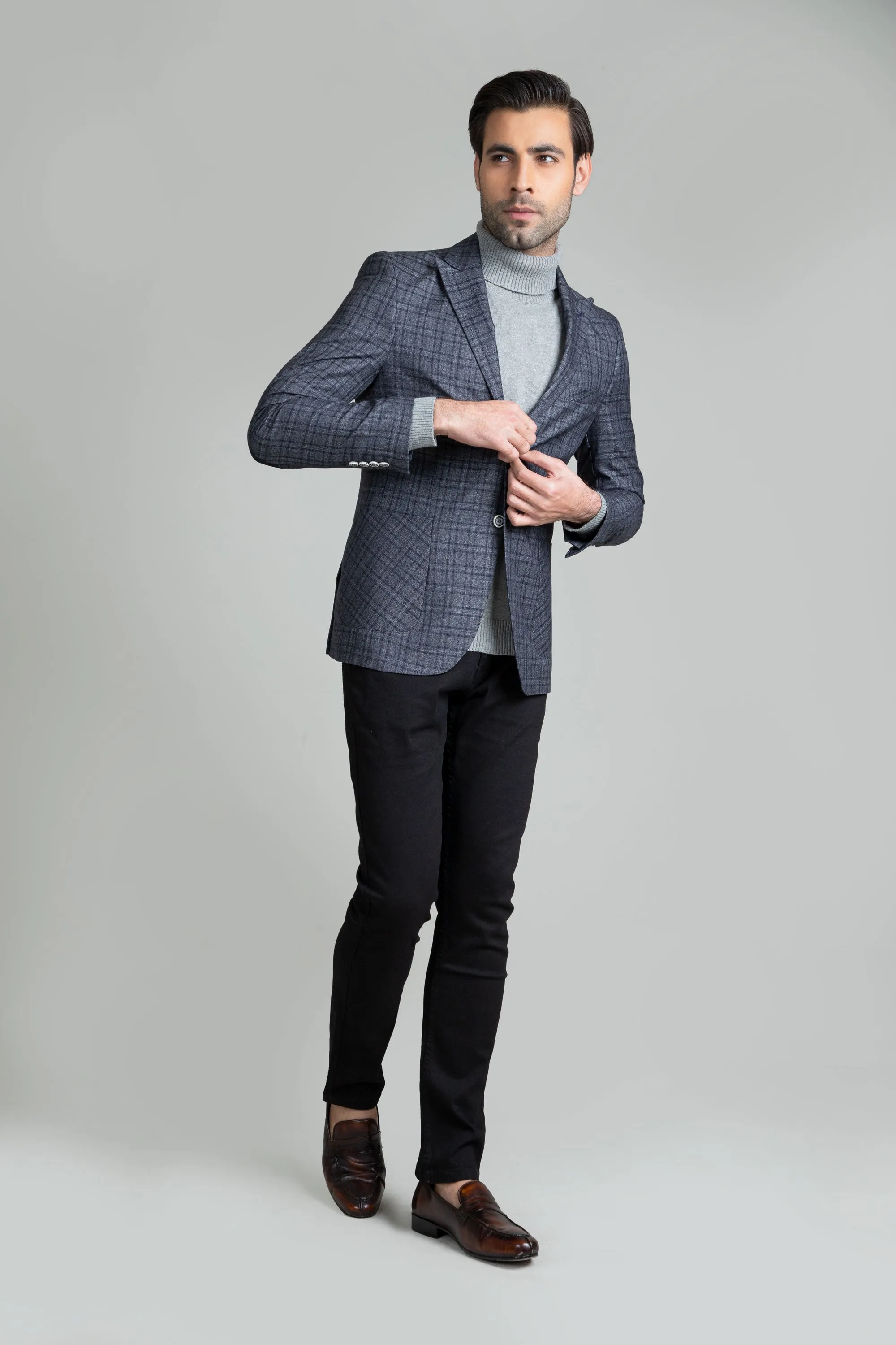 Charcoal Blazer-Made In Turkey