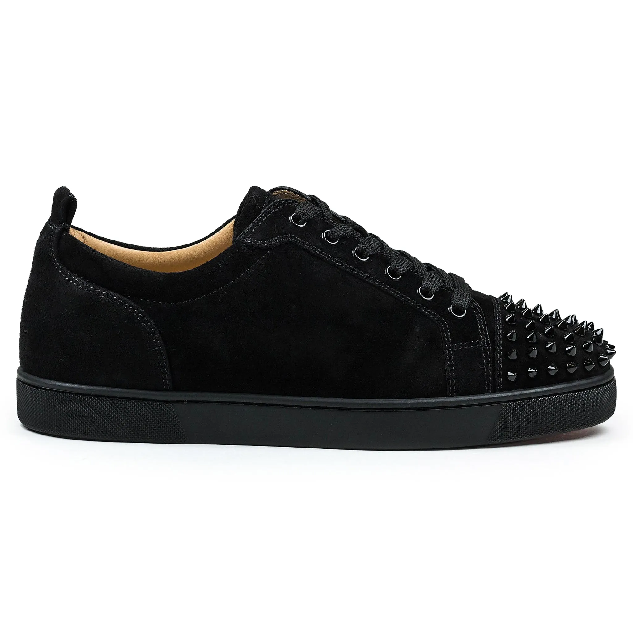 Christian Louboutin Louis Junior Spikes Suede Black