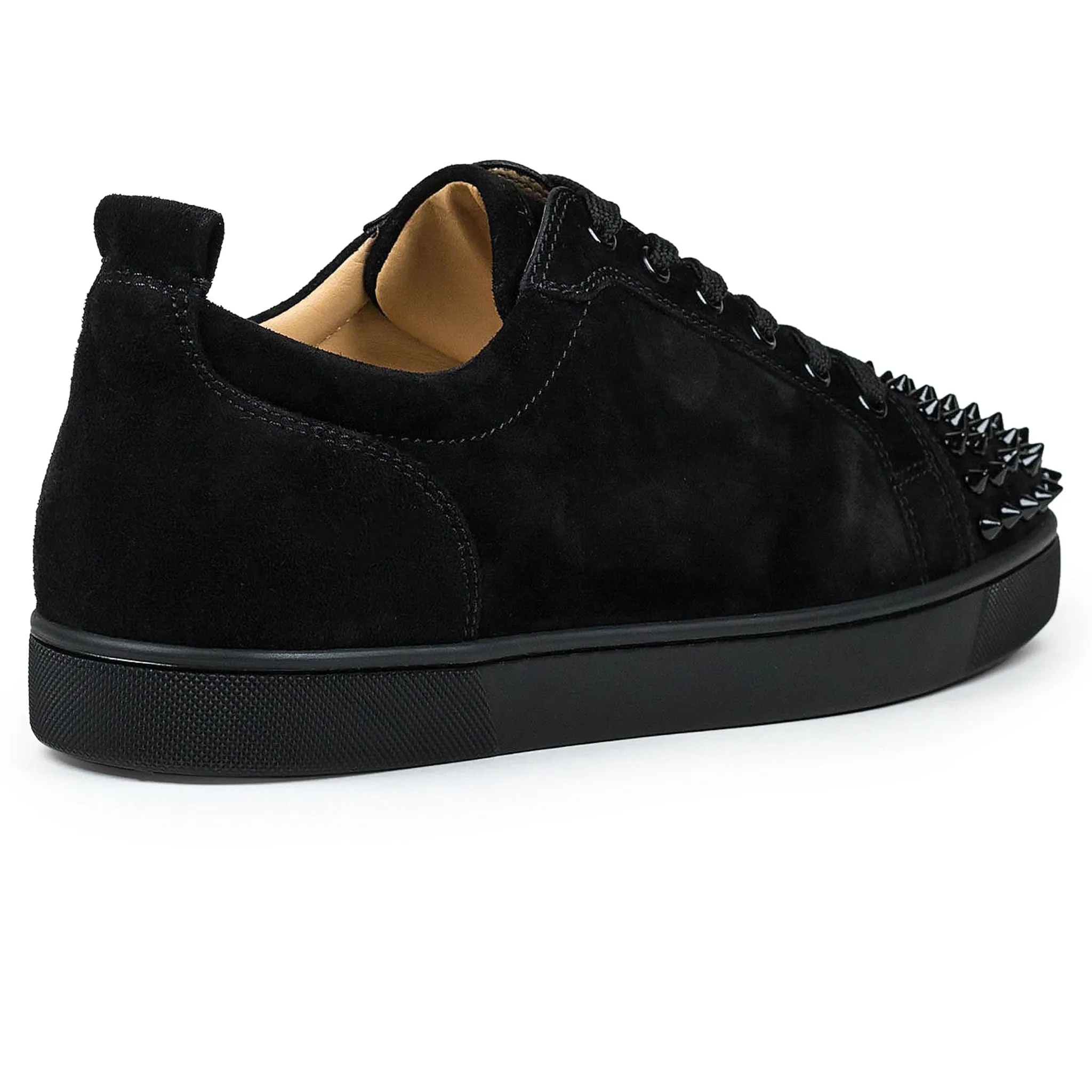 Christian Louboutin Louis Junior Spikes Suede Black