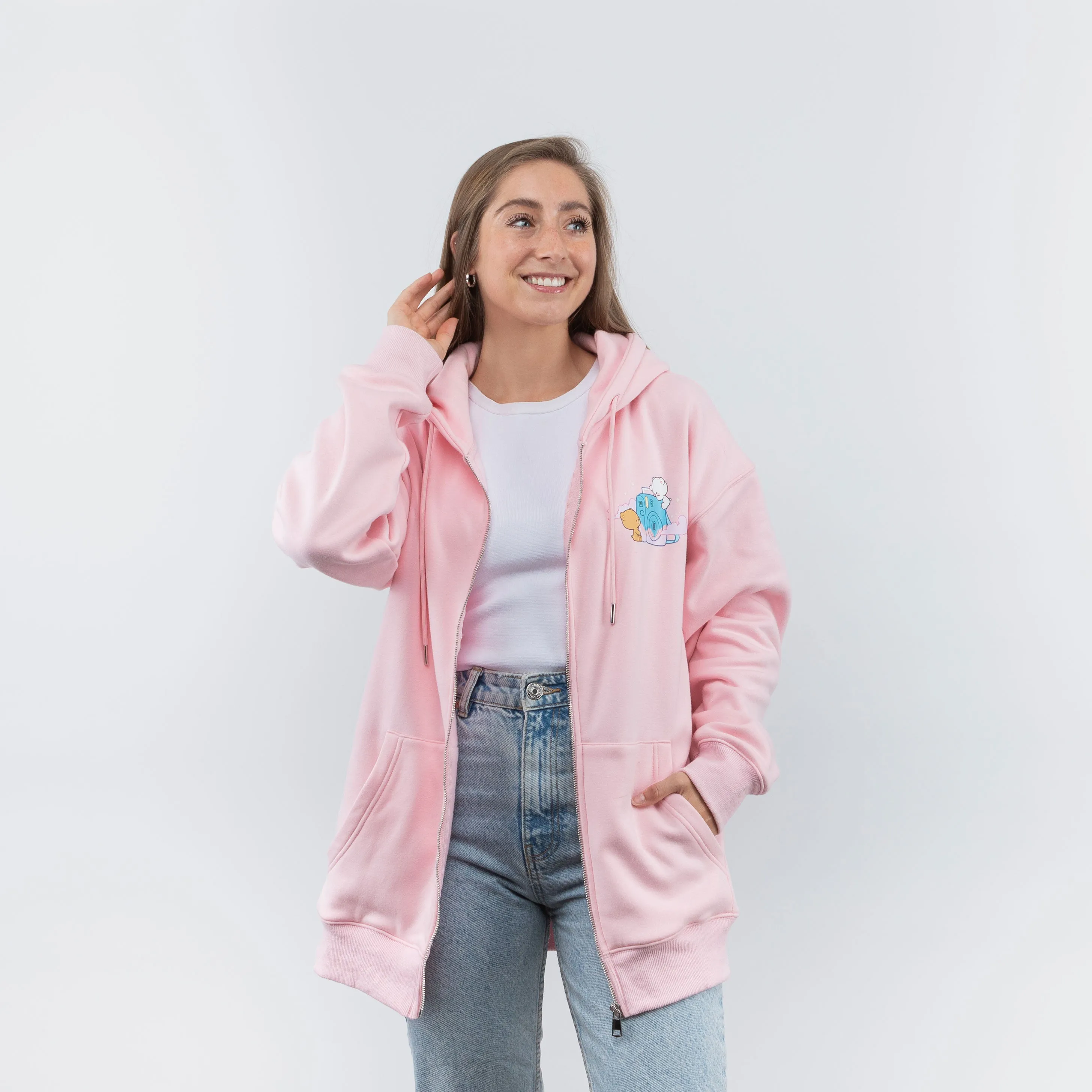 Clouds Snapshot Hoodie - Pink