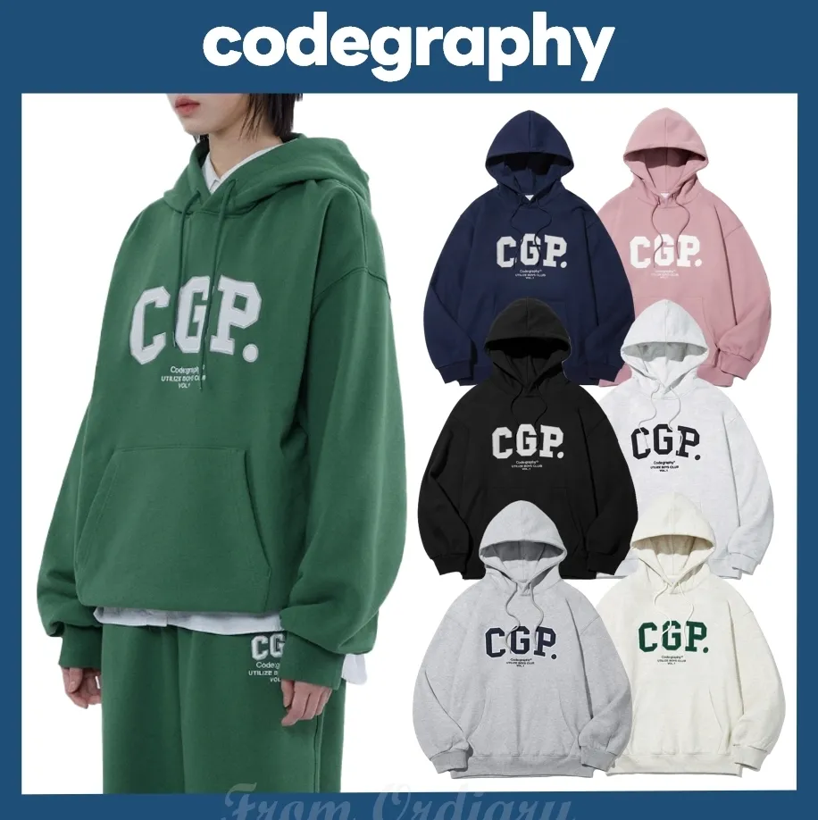 Code graphy  |Unisex Street Style Logo Hoodies