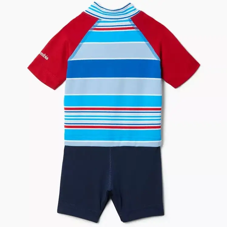 Columbia Bright Indigo Danby Stripe Sandy Shores Baby Sunguard Suit