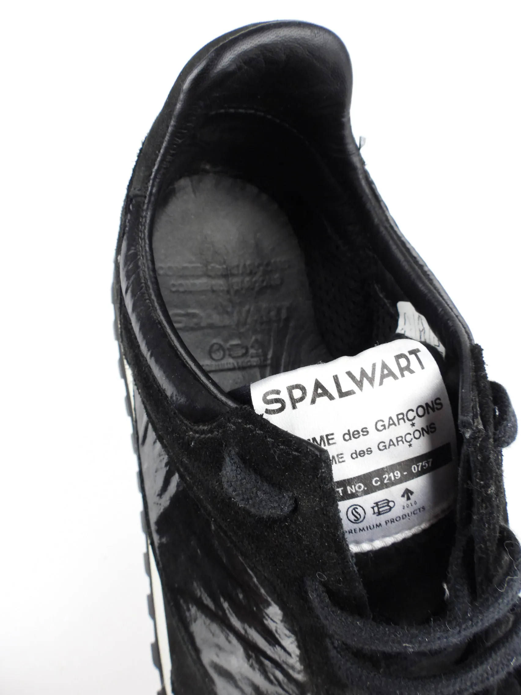 Comme des Garcons x Spalwart Black Suede and Nylon Paneled Low Top Sneakers - 39