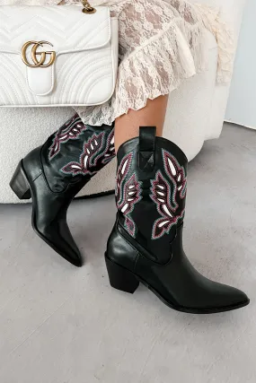 Cowgirl Glory Western Cowboy Boots (Black)