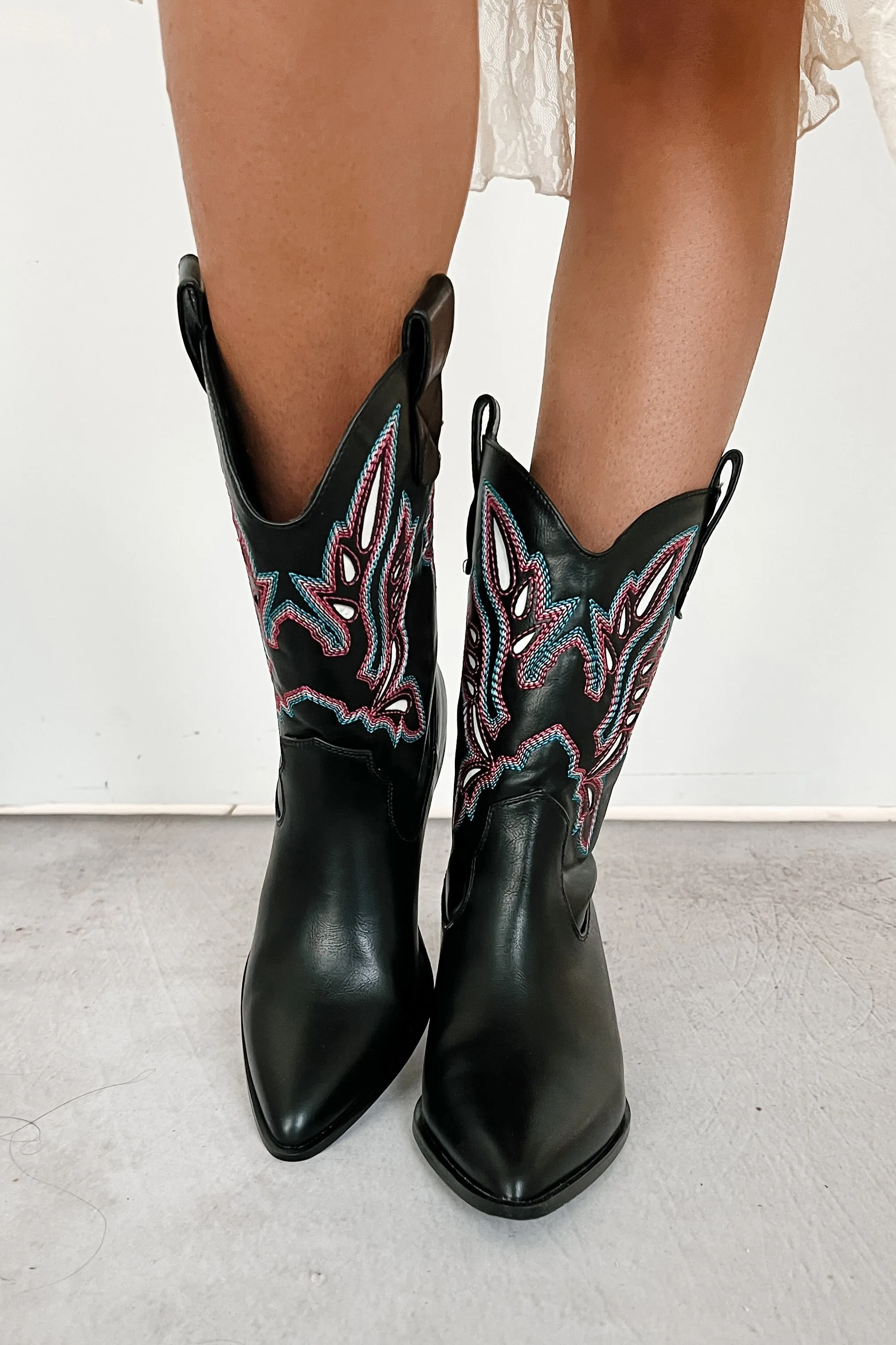 Cowgirl Glory Western Cowboy Boots (Black)