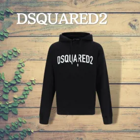 D SQUARED2  |Monogram Cotton Oversized Luxury Hoodies