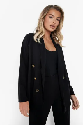 Double Breasted Crepe Blazer