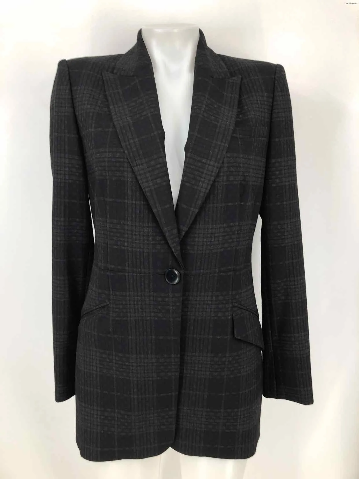 ELIE TAHARI Black Gray Blazer Women Size 6  (S) Jacket