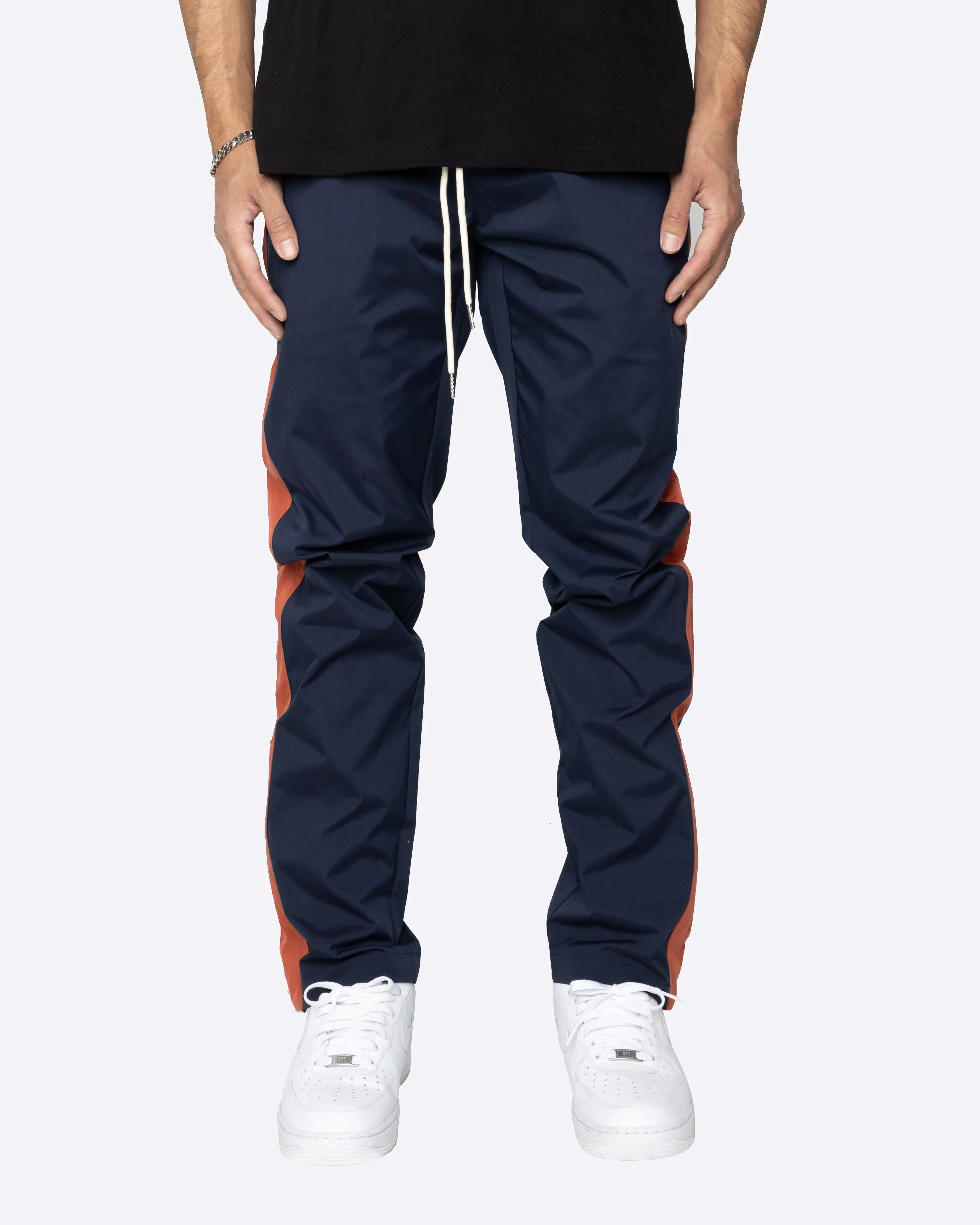 EPTM NYLON BASIC TRACK PANTS-NAVY/RUST