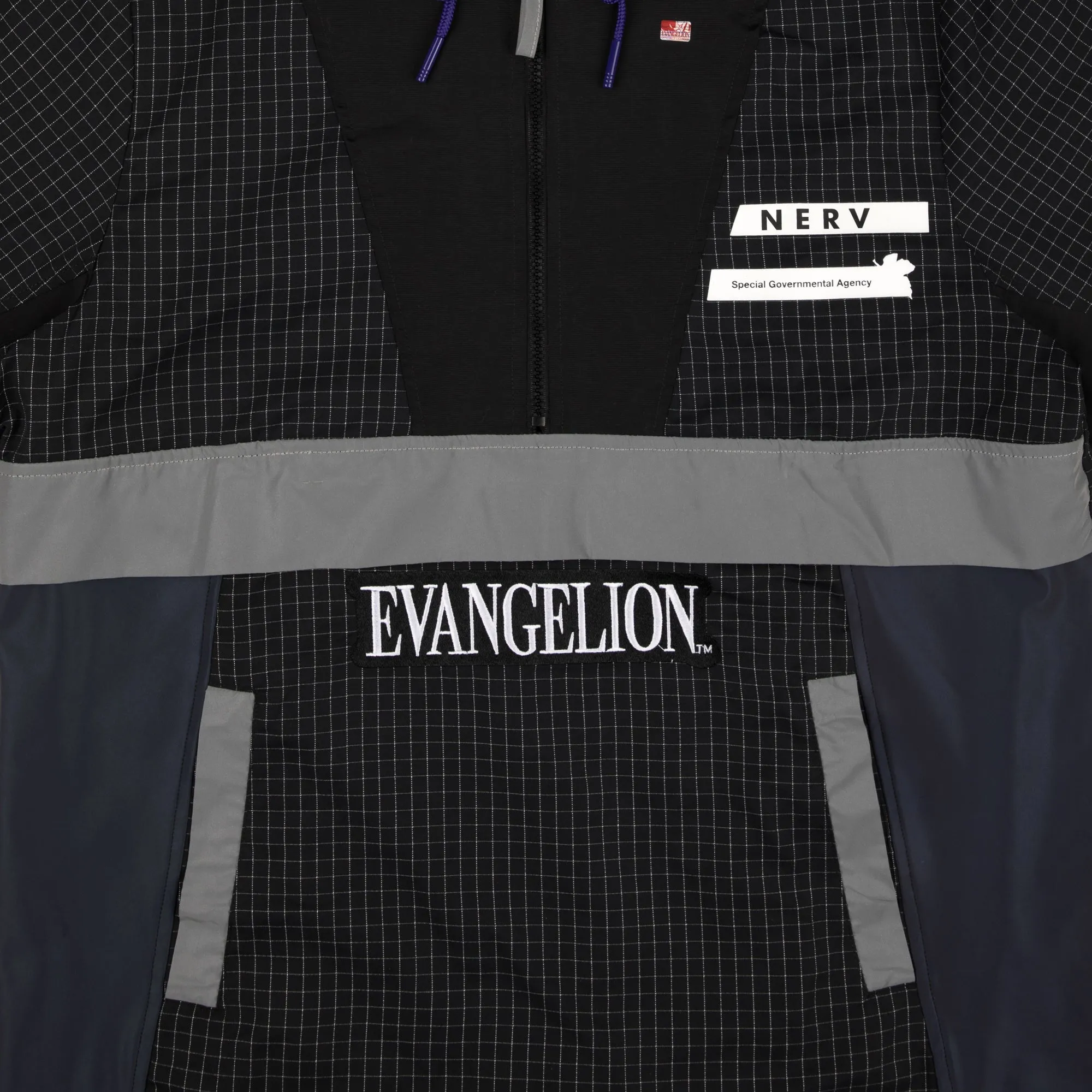 Eva Unit-01 Iridescent Reflective Black Anorak