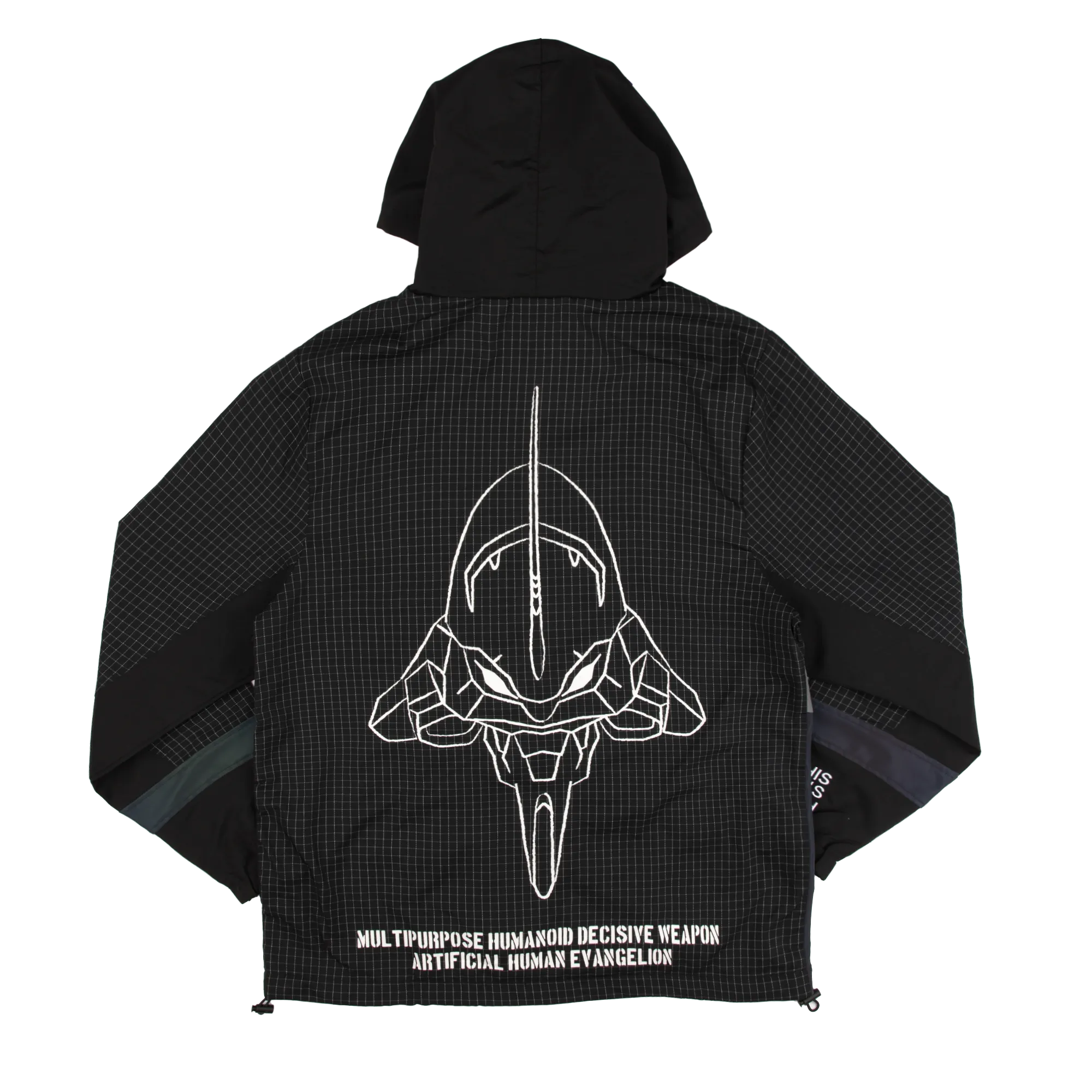 Eva Unit-01 Iridescent Reflective Black Anorak