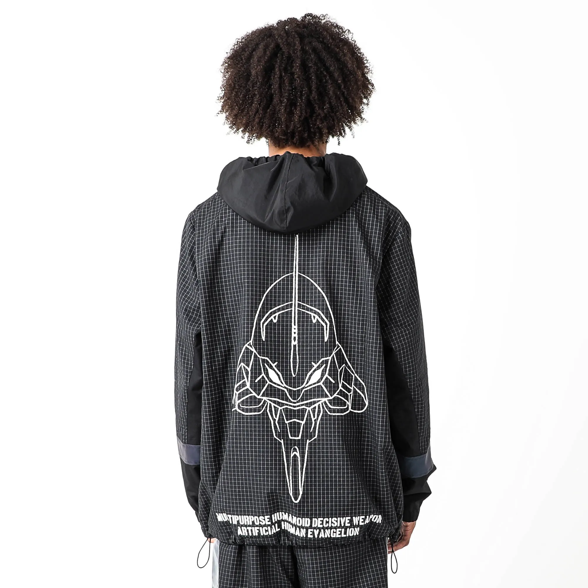 Eva Unit-01 Iridescent Reflective Black Anorak