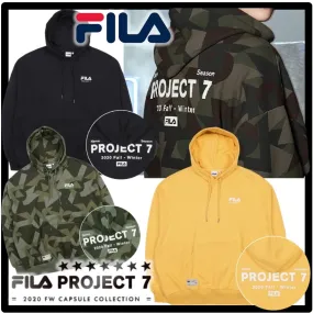 FILA  |Unisex Street Style Hoodies