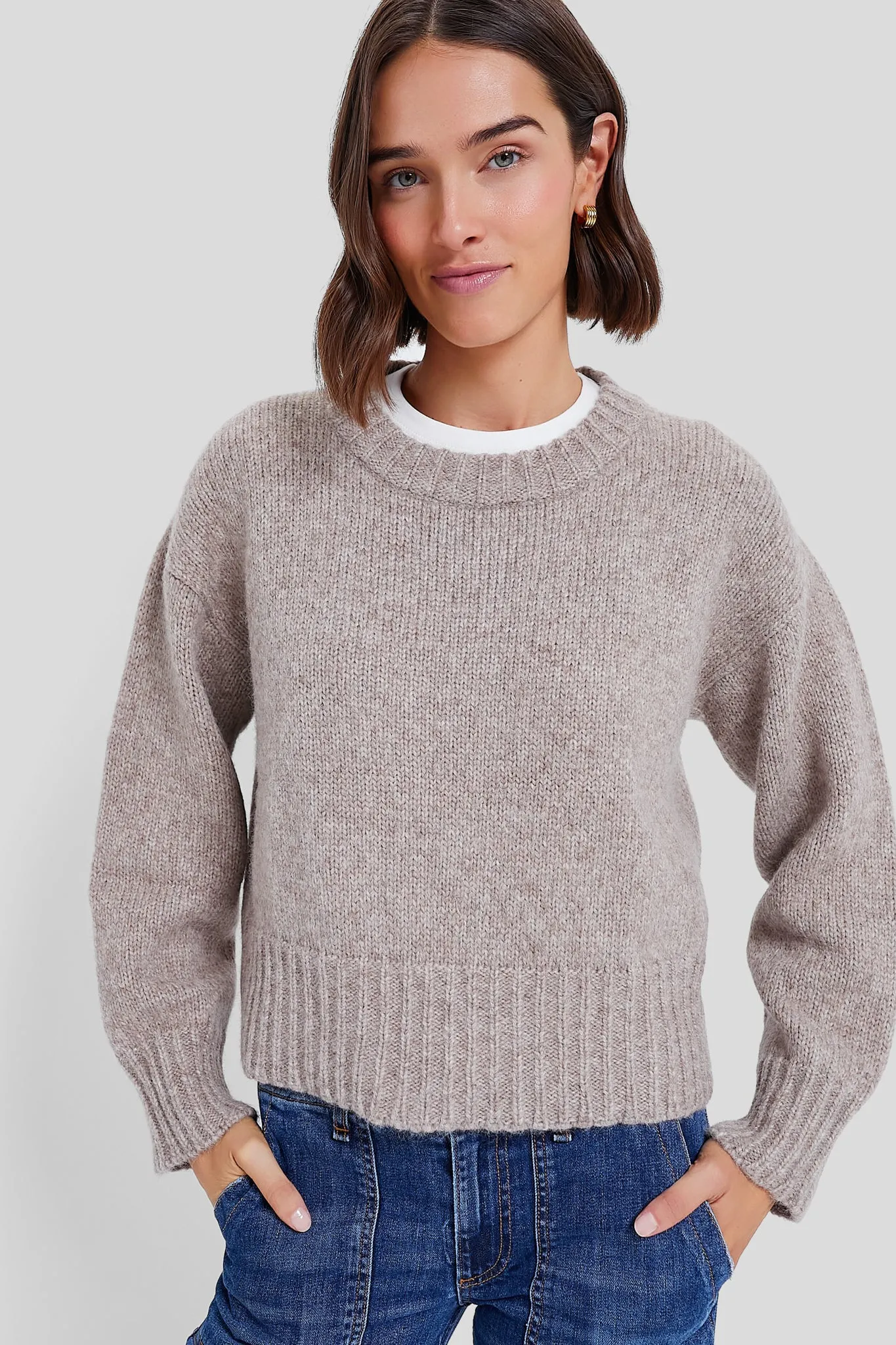 Fog Grey Melange Cozy Eclectic Sweater