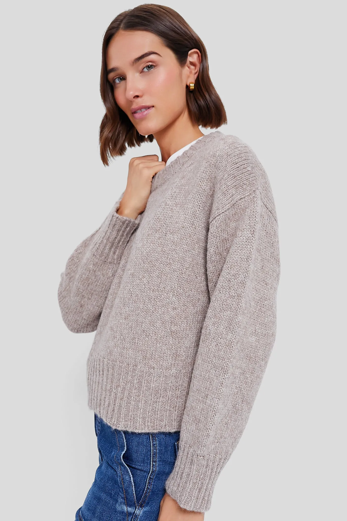 Fog Grey Melange Cozy Eclectic Sweater