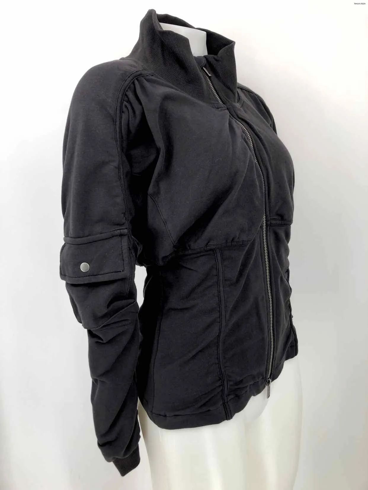 FREE PEOPLE Black Zip Front Size MEDIUM (M) Activewear Jacket