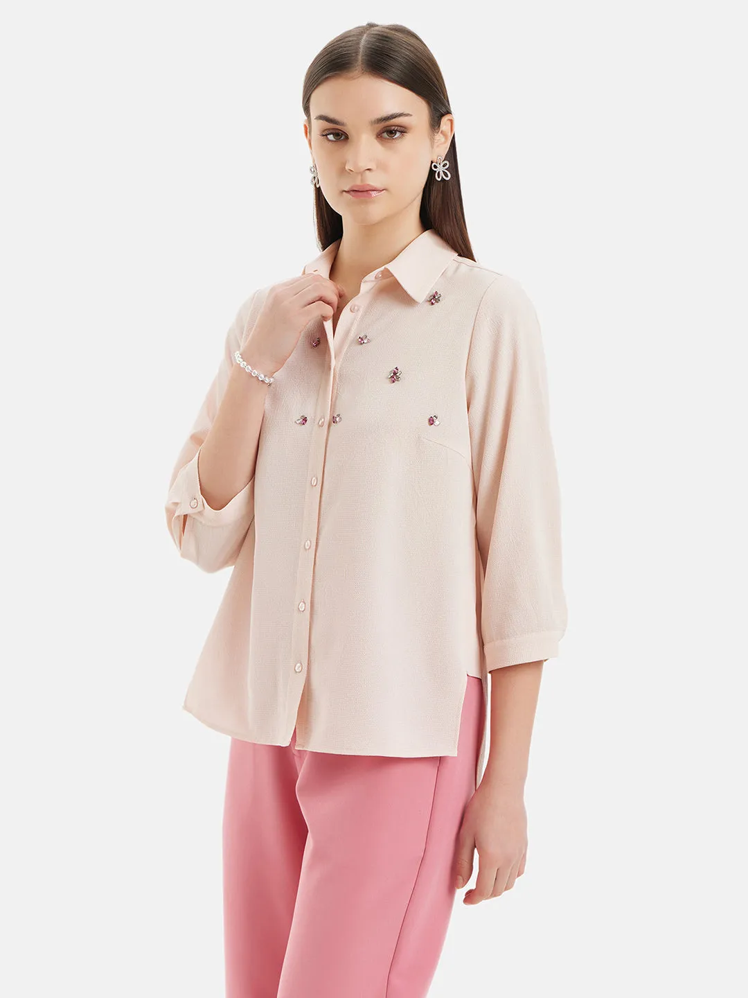 Gia Embellished Full Sleeves Shirt