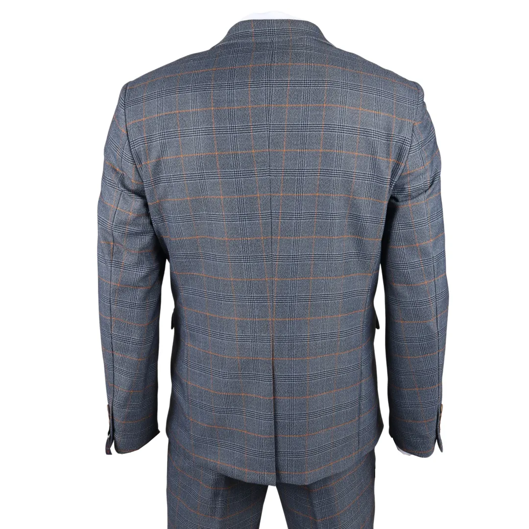 Gisborne - Men's Navy Checked Blazer