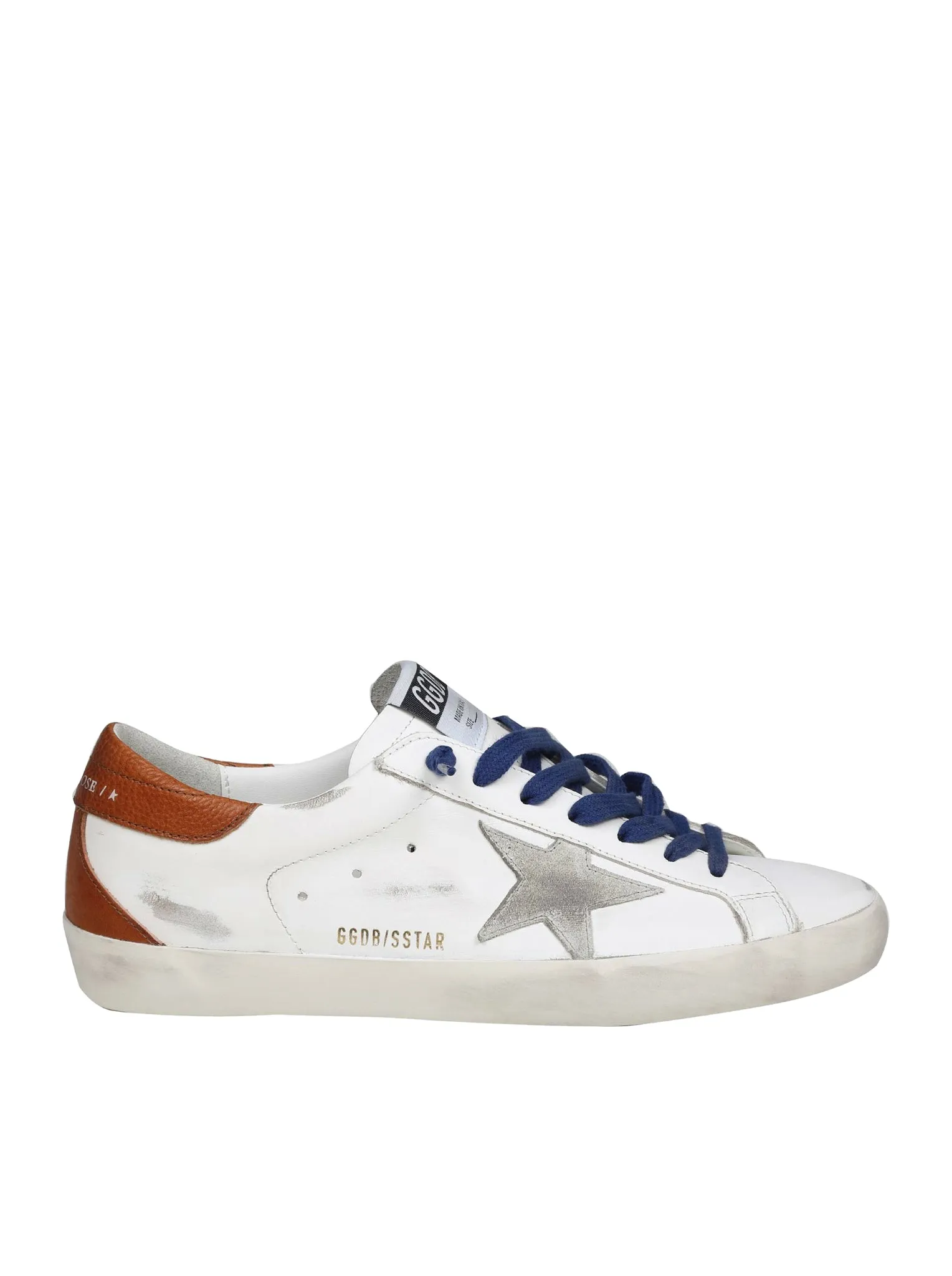 GOLDEN GOOSE SUPER STAR SNEAKERS IN WHITE LEATHER