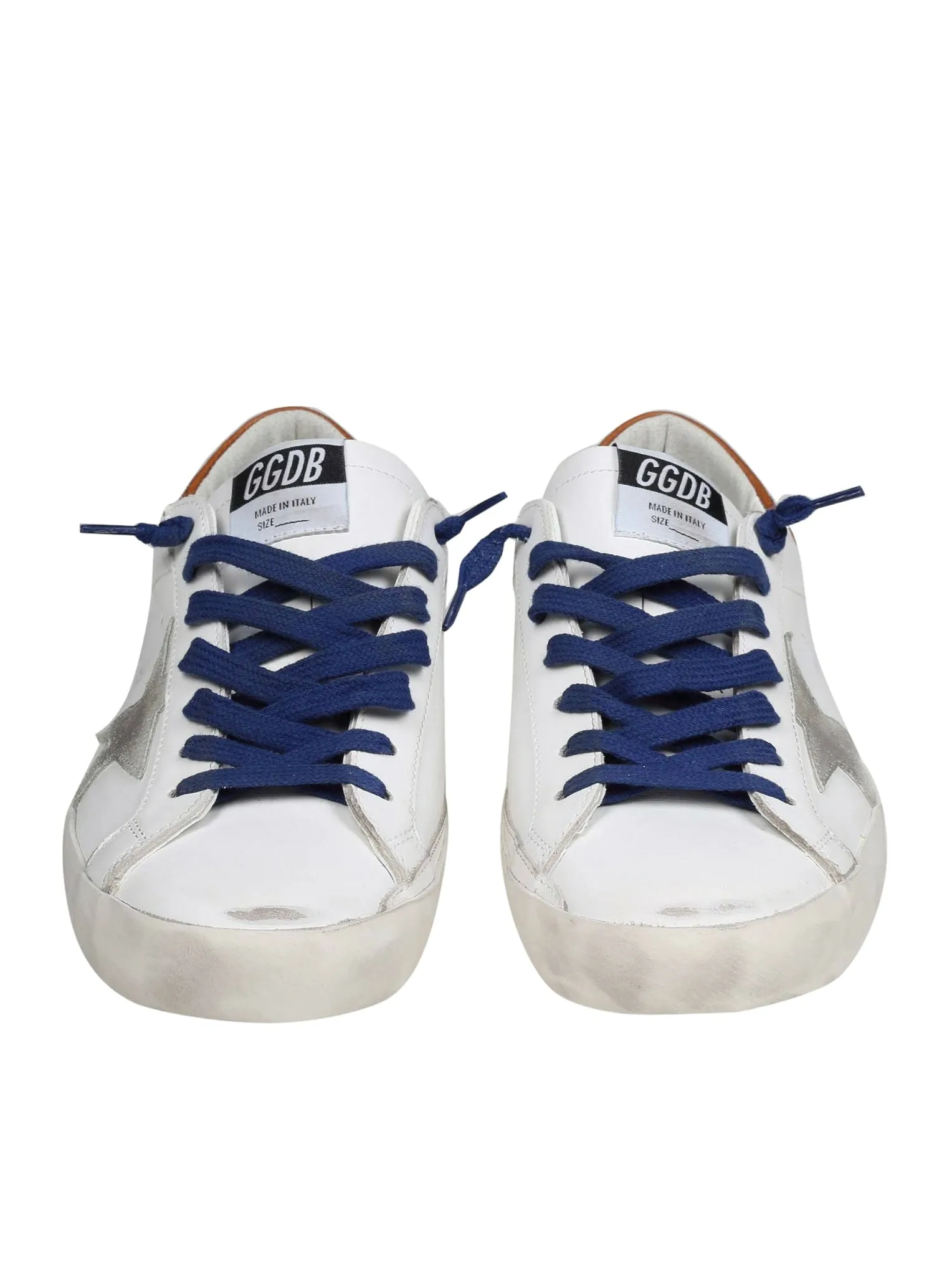 GOLDEN GOOSE SUPER STAR SNEAKERS IN WHITE LEATHER