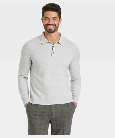 Goodfellow & Co Men's Polo Sweater - Goodfellow & Co™ Heather Gray