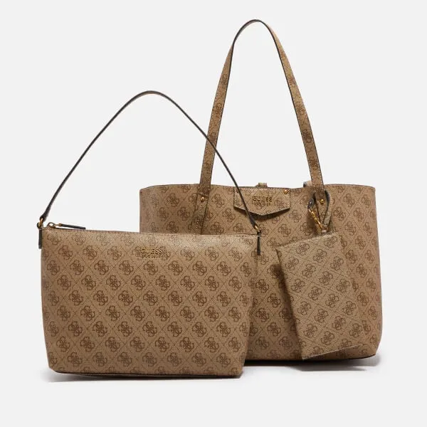 Guess Women's Eco Brenton Monogram Faux Leather Tote Bag