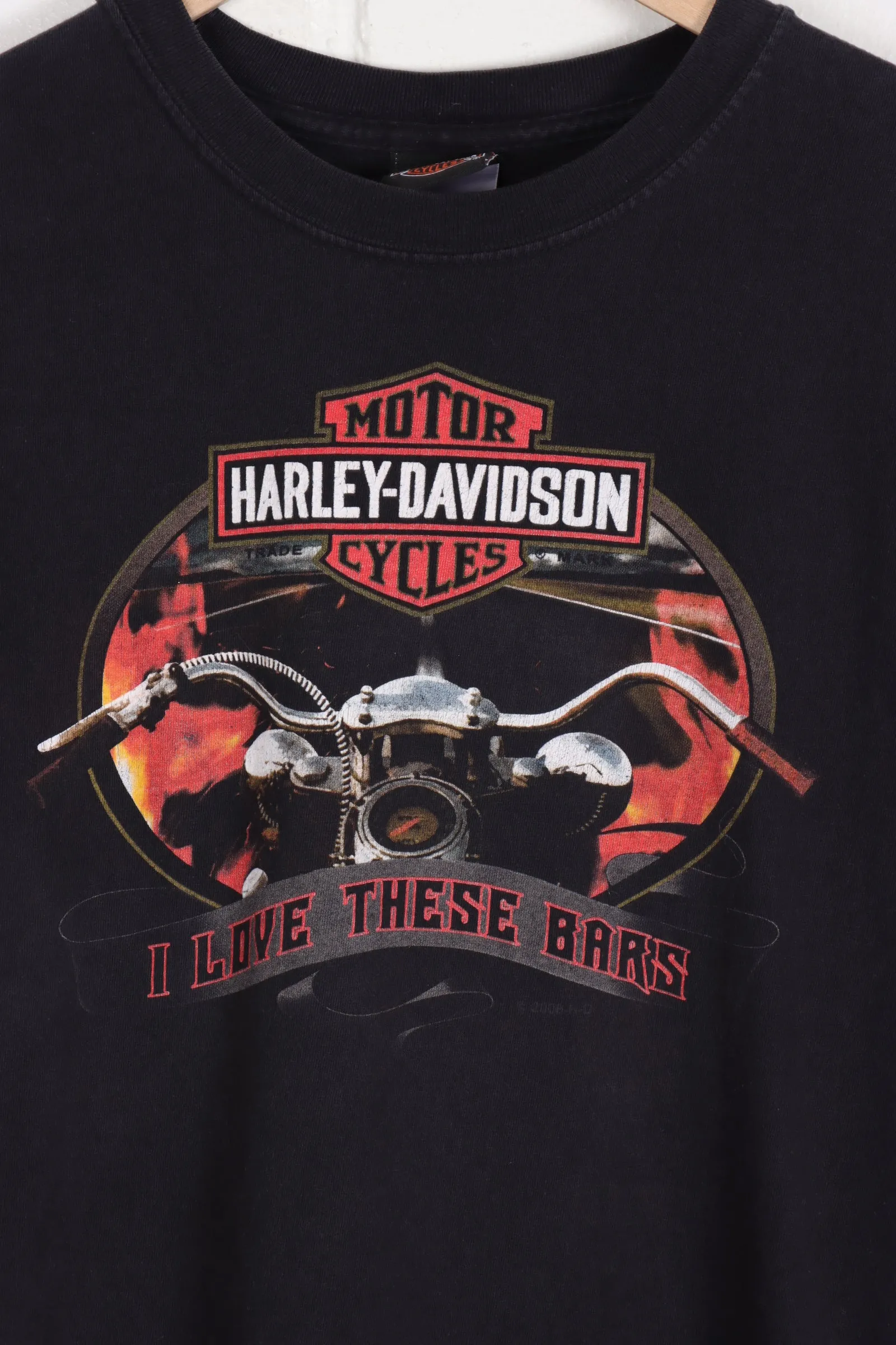 HARLEY DAVIDSON 'I Love These Bars' Heartland USA Made Tee (M-L)