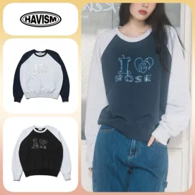 HAVISM  |U-Neck Long Sleeves Hoodies & Sweatshirts