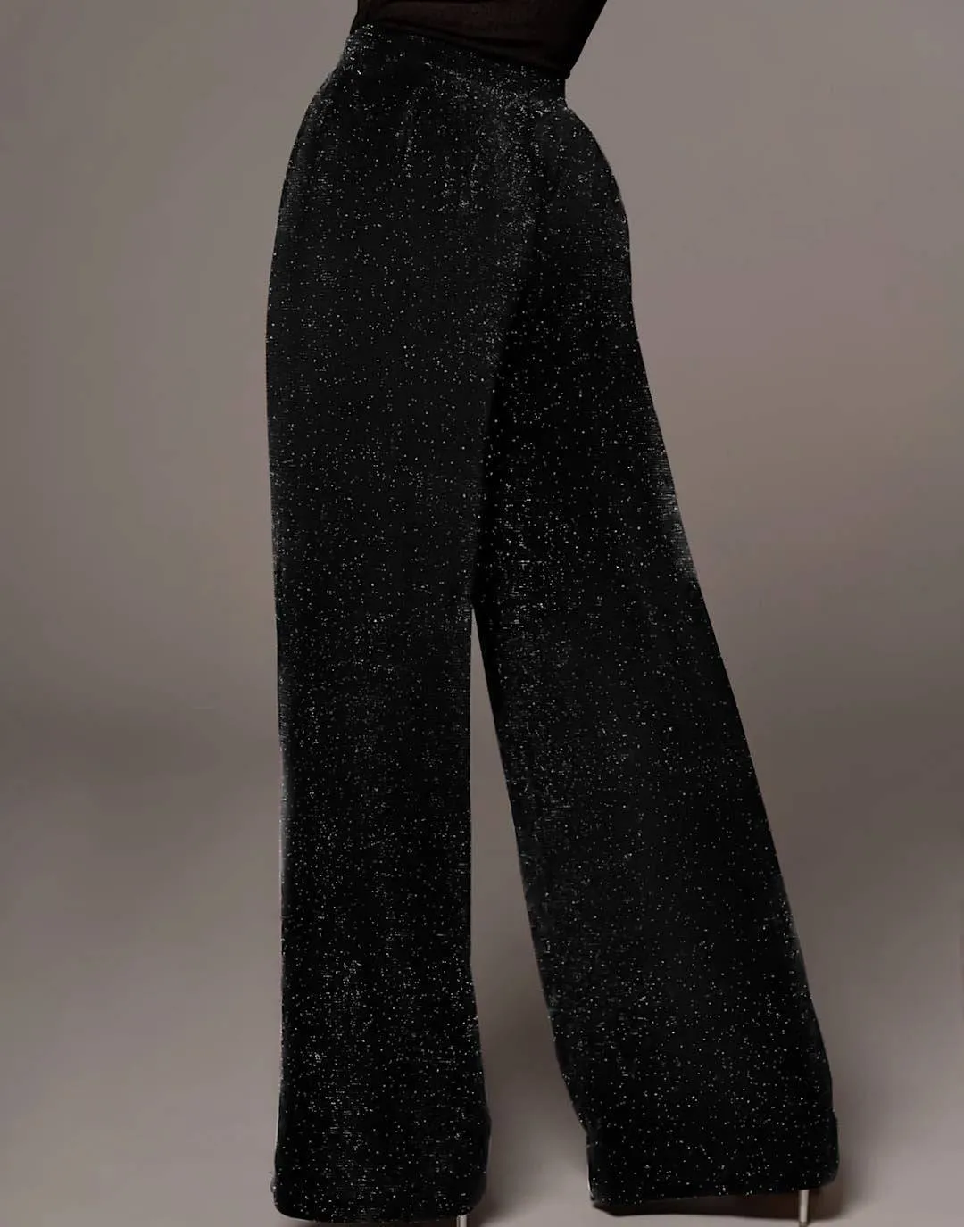 High Waisted Loose Sequined Long Pants