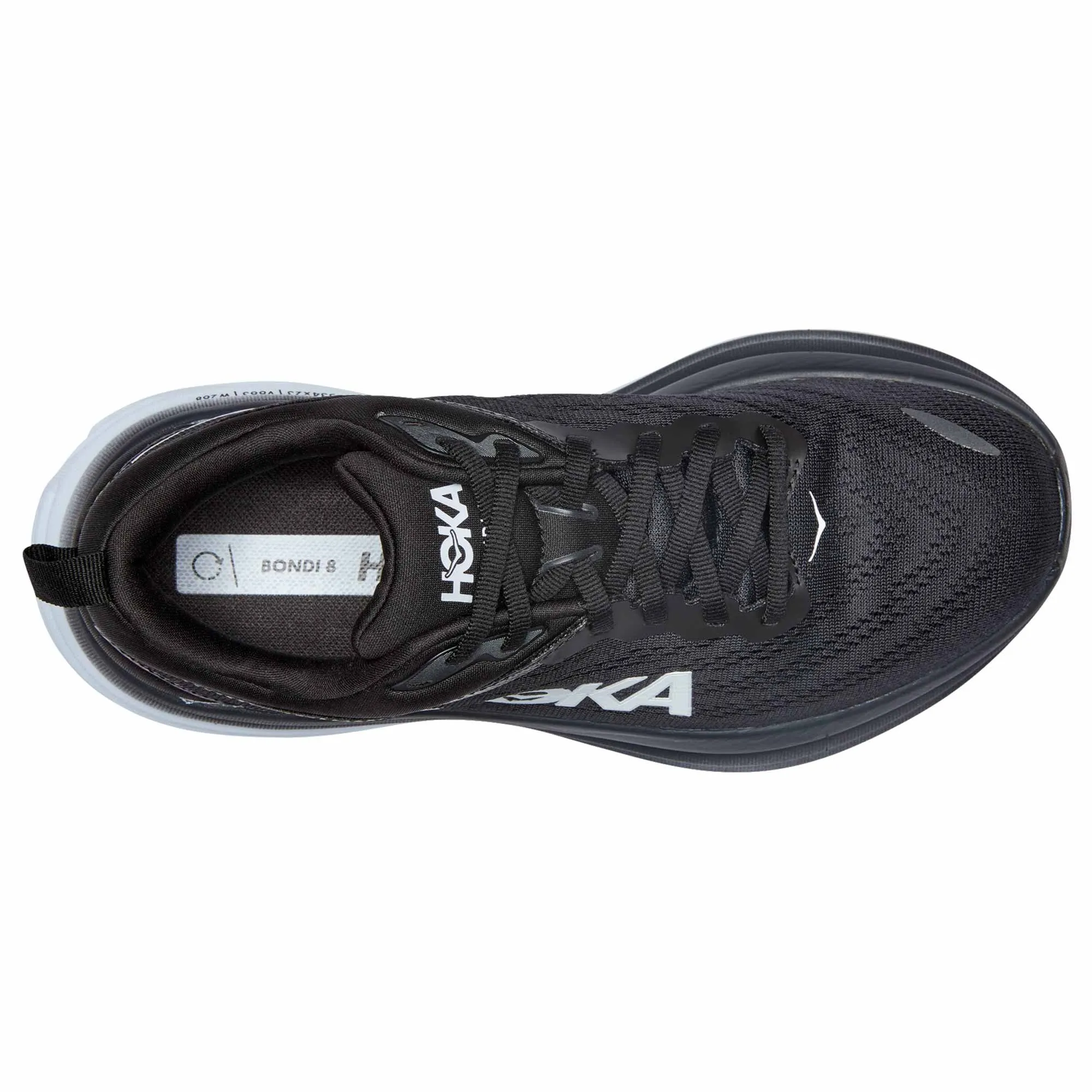 Hoka  Bondi 8 Womens Running Shoes Black/White