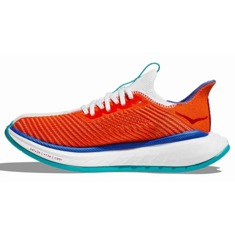 HOKA CARBON X 3 WHITE/FLAME FOR MEN'S