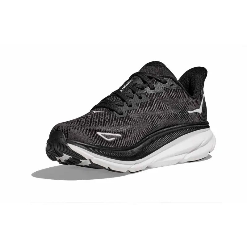 HOKA CLIFTON 9 BLACK/WHITE FOR MEN'S