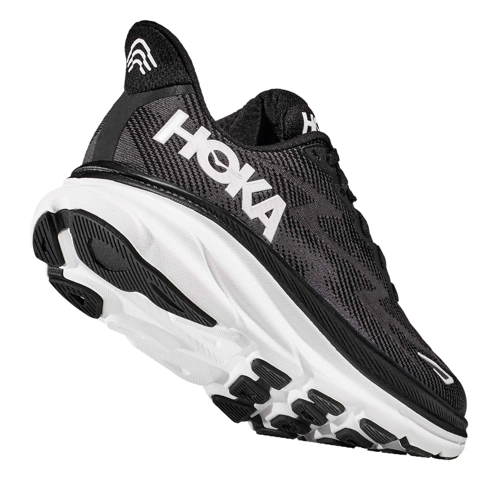 Hoka  Clifton 9 Mens Running Shoes Black/White