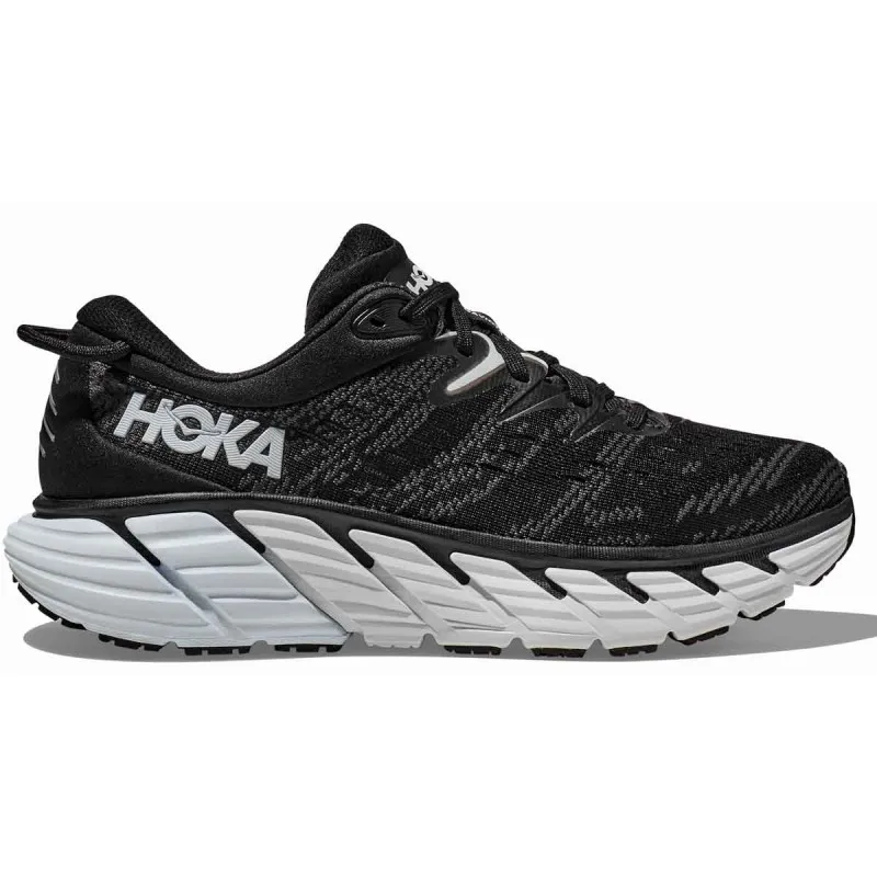 HOKA GAVIOTA 4 WIDE BLACK/ WHITE FOR MEN'S