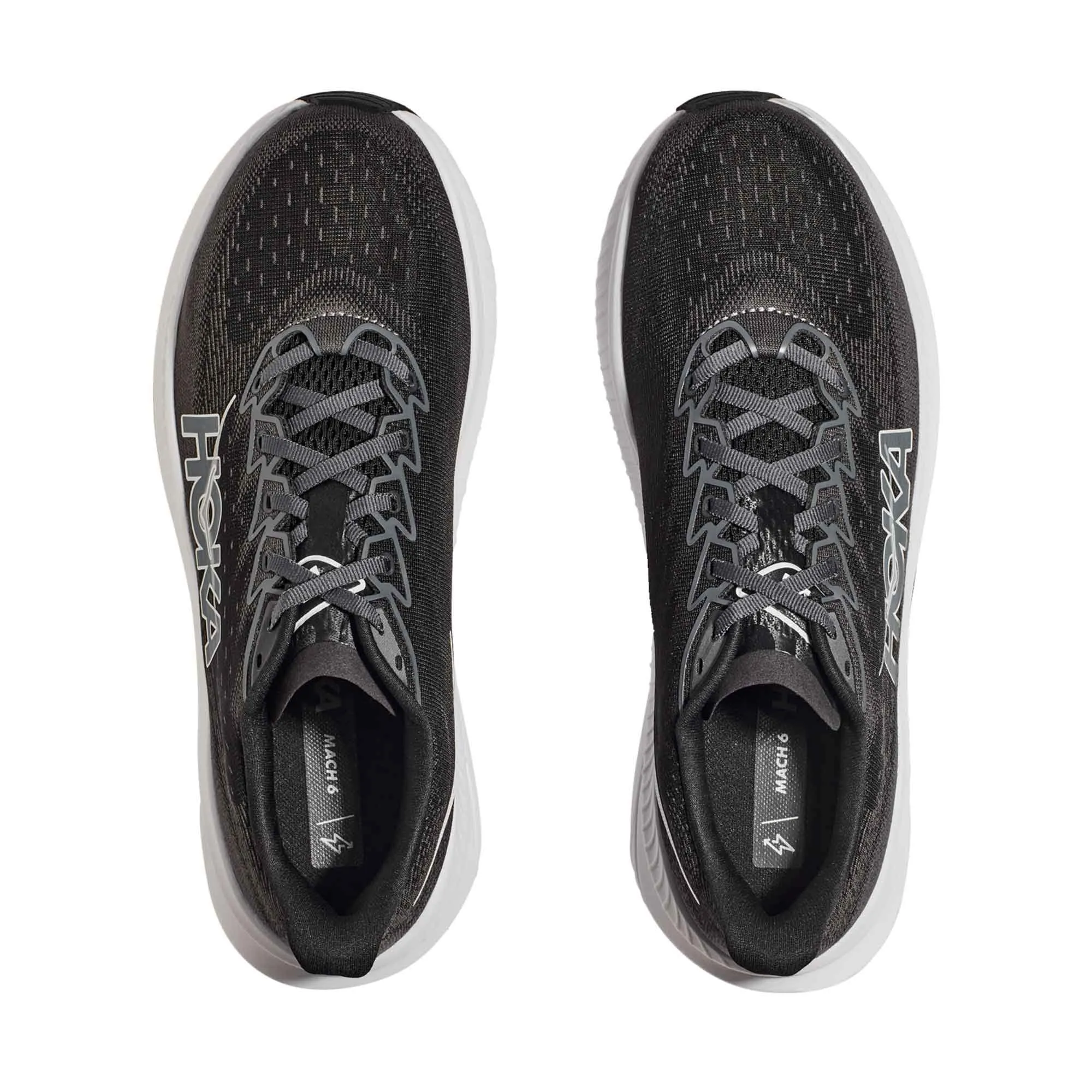 Hoka  Mach 6 Mens Running Shoes Black/White