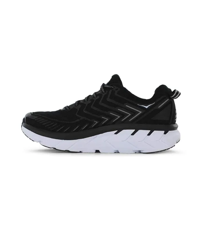 hoka one one clifton 4 mens black white