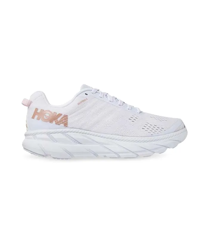 hoka one one clifton 6 white rose gold