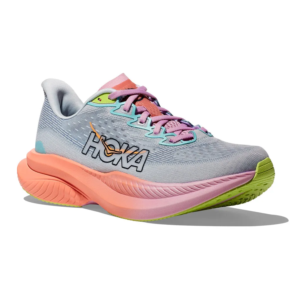 Hoka One One Mach 6 Gris Rosa Azul