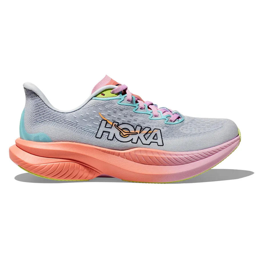 Hoka One One Mach 6 Gris Rosa Azul