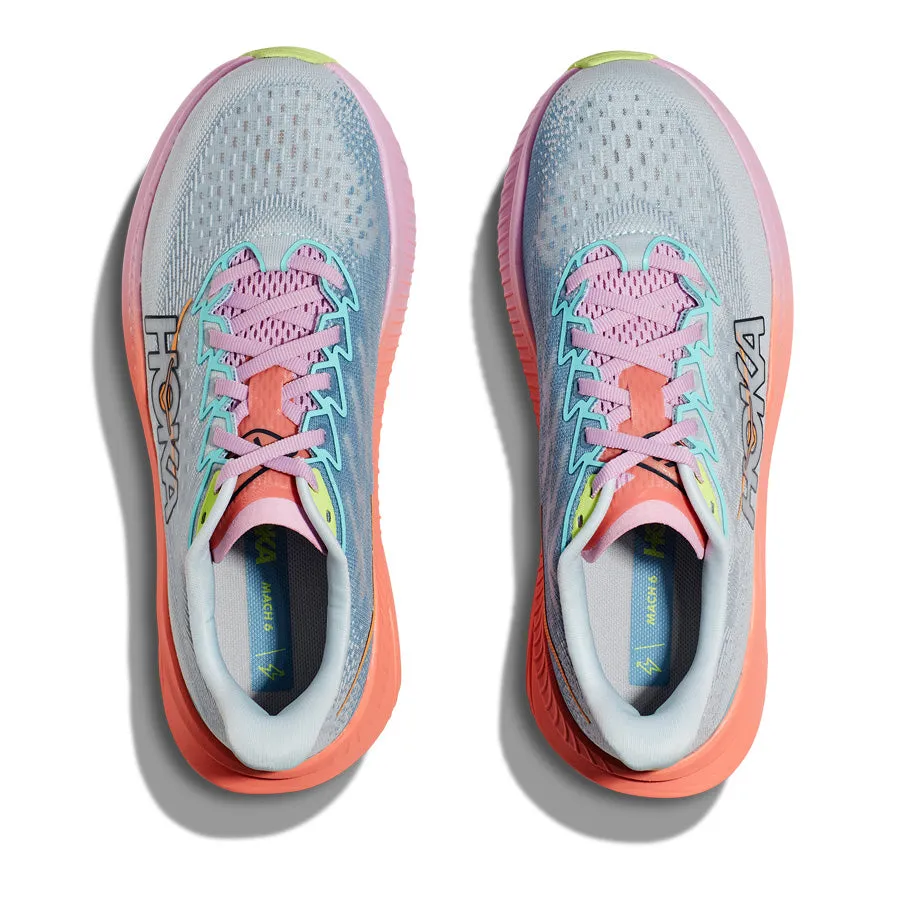 Hoka One One Mach 6 Gris Rosa Azul