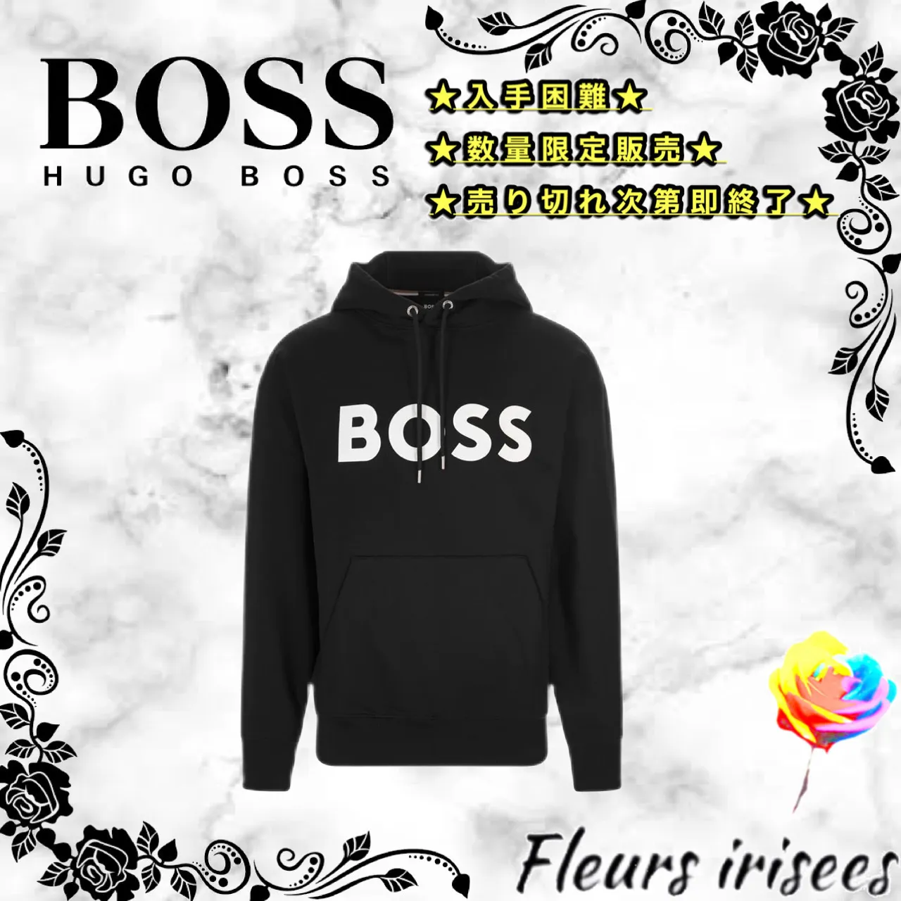 Hugo Boss  |Long Sleeves Plain Cotton Logo Hoodies