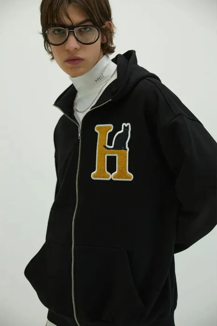 HYII  |Unisex Street Style Logo Hoodies & Sweatshirts