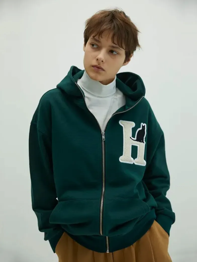 HYII  |Unisex Street Style Logo Hoodies & Sweatshirts