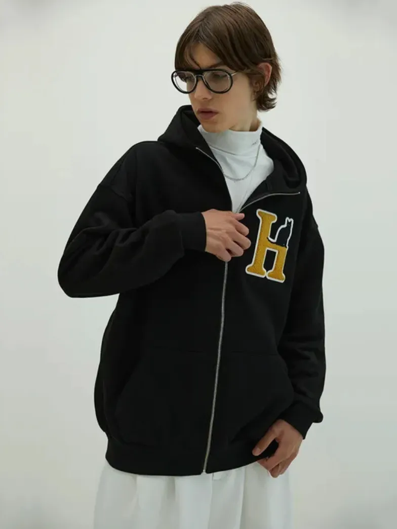 HYII  |Unisex Street Style Logo Hoodies & Sweatshirts